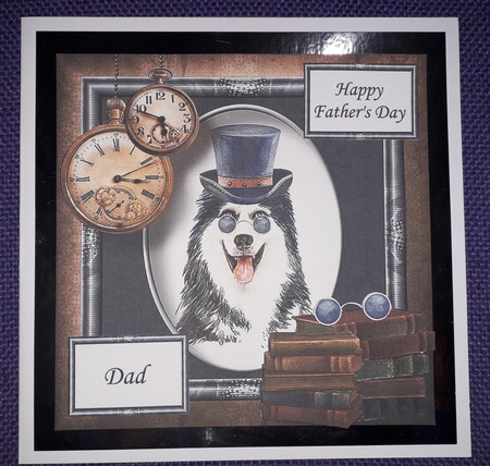 6x6 The Dapper Dog 5 - Husky by Dawn Heath