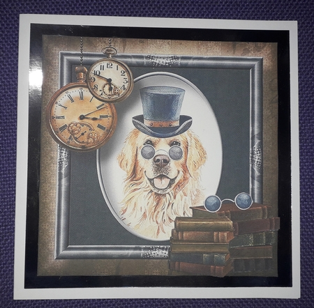 6x6 The Dapper Dog 7 - Golden Retriever by Dawn Heath