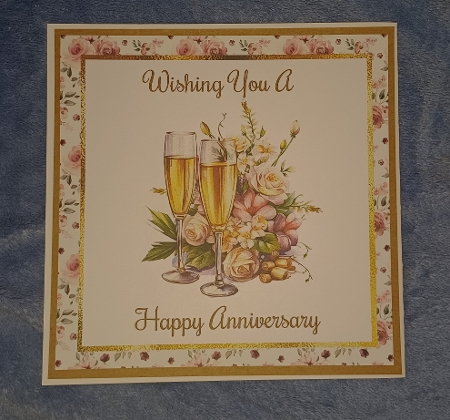 Champagne Glassers Anniversary Card Fronts by Dawn Heath