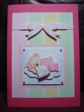 Sleepy Bear for Baby Girl by Dawn Heath