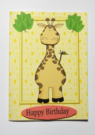 Giraffe in Gold Frame by Dawn Jones