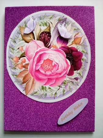 Stunning Lilac Roses and Butterflys  by Dawn Jones