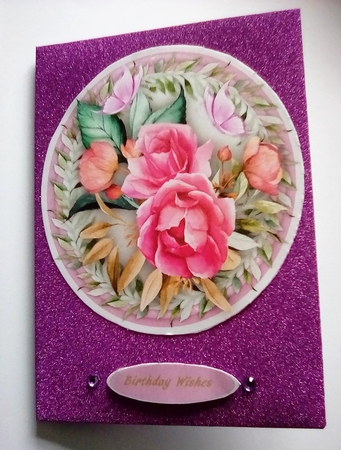 Stunning Lilac Roses and Butterflys  by Dawn Jones