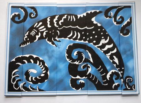 Black and White Dolphin by Dawn Jones