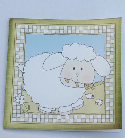 Little Lamb Cut and Fold Card by Dawn Jones