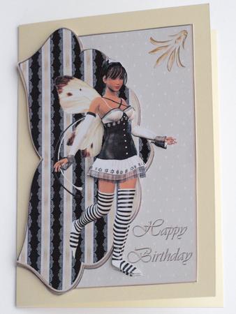Mock Envelope Card Front with Fairy by Dawn Jones