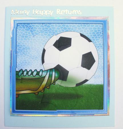 Football Quick Card with Shell Edged Corner Side Stacker by Dawn Jones
