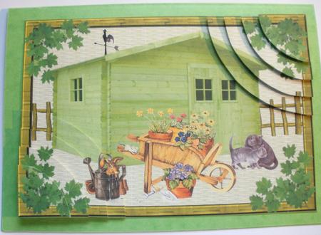 Kitties in the Garden Rounded Corner Stacker by Dawn Jones