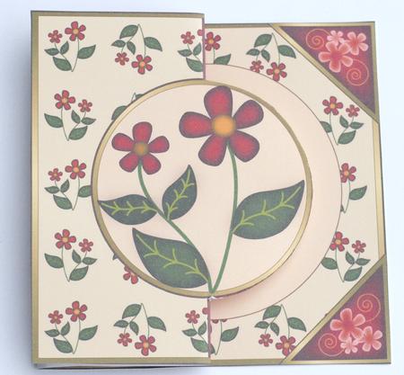 Red Flowers Fold Back by Dawn Jones