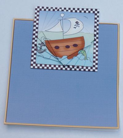 Pirate Ship No-hole Over the Edge N Spiral Pyramid by Dawn Jones