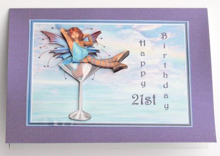 21st Birthday Card - for Female - or Male! by Dawn Jones