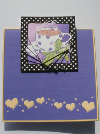 Coffee Time No-hole Over the Edge Card N Spiral Pyramid by Dawn Jones
