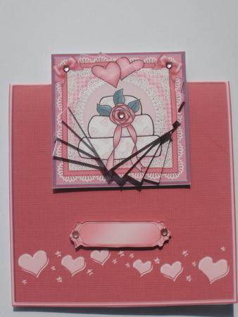 Wedding Cake - No-Hole Easy Over the Edge Card & Spiral Pyramid Topper by Dawn Jones