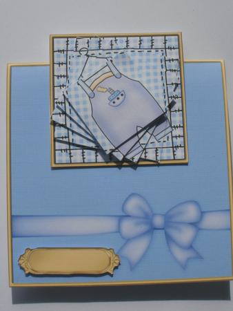 Baby Boy Dungarees No-hole Over the Edge N Spiral Pyramid by Dawn Jones