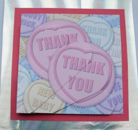 Thank You Sweet Heart Fan Pyramage Topper by Dawn Jones