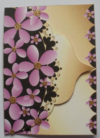 Purple Flowers Large Card Front 2 by Dawn Jones