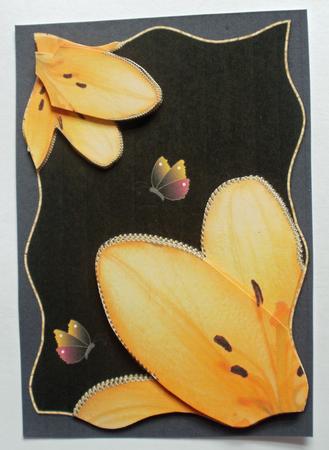 Lilies & Butterflies Various Occasions Card by Dawn Jones