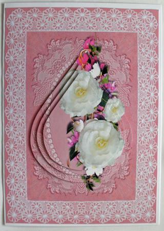 Rose and Lace Teardrop by Dawn Jones