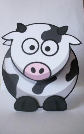 Spotty Cow Shaped Card by Dawn Jones