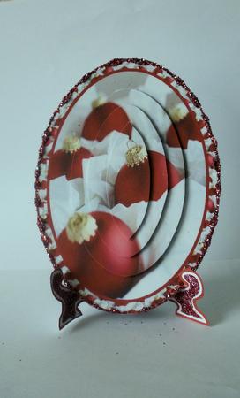 Christmas Baubles Plate Card Kit, Seasons Greetings by Dawn Jones