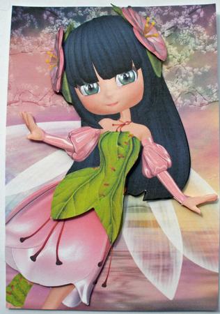 Fairy Fashion A4 Topper in Pink by Dawn Jones
