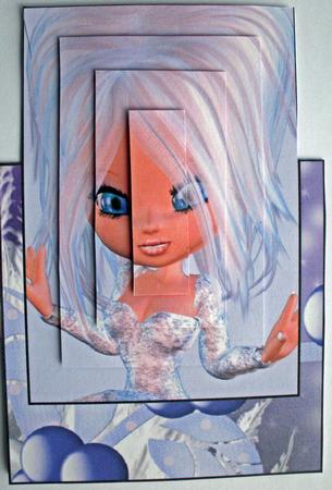 Jackie Frost Christmas Over the Edge Card by Dawn Jones