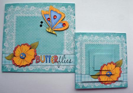 2 Card Sheet Butterflies Flowers and Lace by Dawn Jones