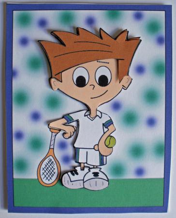 Tennis Boy 2 - Decoupage by Dawn Jones