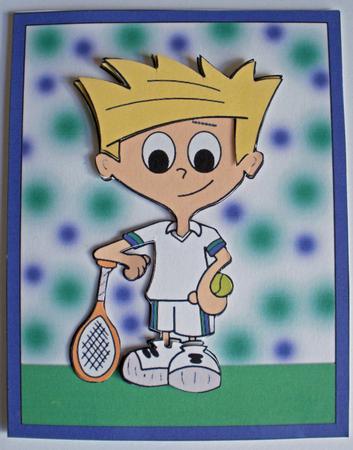 Tennis Boy 3 - Decoupage by Dawn Jones