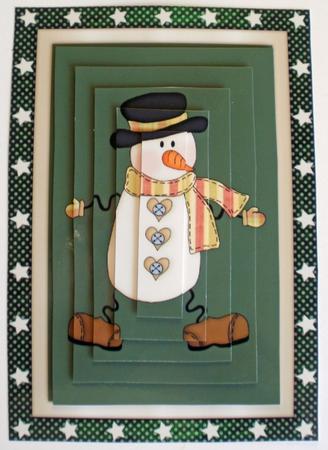 Christmas Snowman Frame Pyramid by Dawn Jones