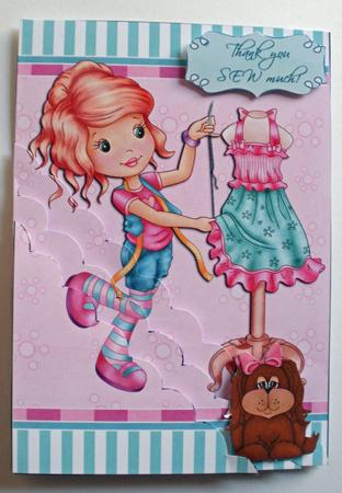 Little Dressmaker and Her Puppy by Dawn Jones