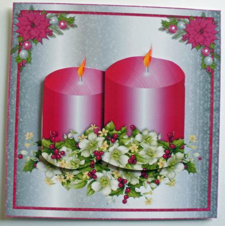 Christmas Berries and Candles by Dawn Jones