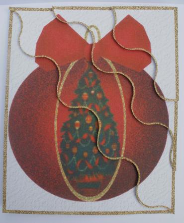 Red Xmasball Single Sidstacker by Dawn Jones