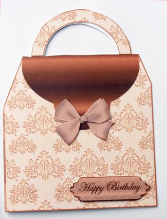 Bow Handbag Shaped Card by Dawn Jones