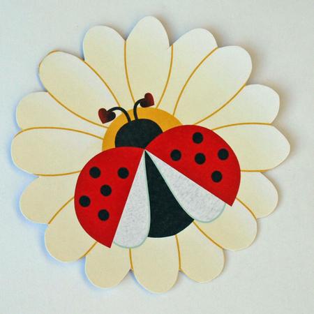 Daisy and Ladybird Shaped Card by Dawn Jones