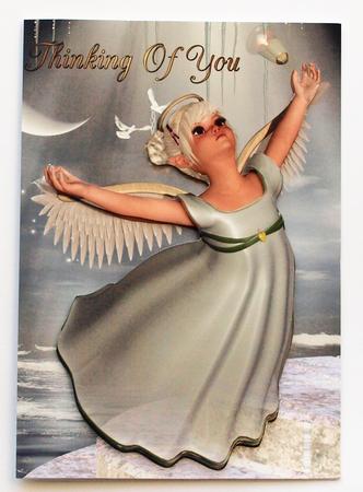 Little Angel 1 Thinking of You A4 Card by Dawn Jones