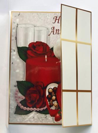 Candle, Roses and Dove Valentine French Gatefold by Dawn Jones