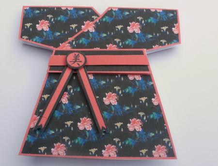 Beauty Kimono Shaped Card 6 by Dawn Jones
