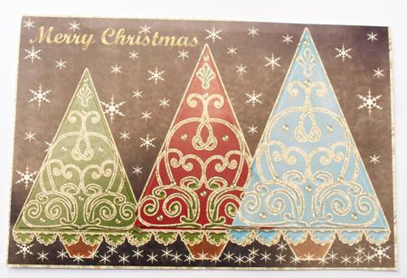 Three Christmas Trees Card Topper 3 by Dawn Jones