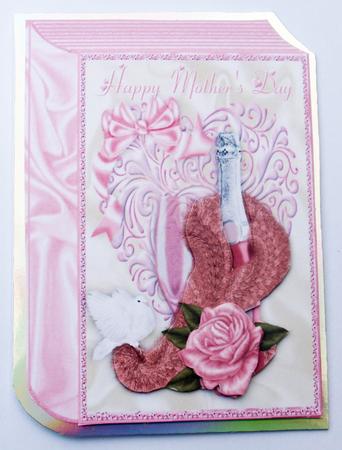 Pamper Mum with Champers and Pretty Pink Rose Book A4 by Dawn Jones