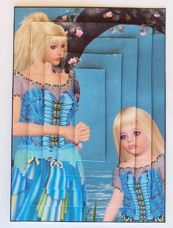 Mum and Daughter Pyramage Sheet by Dawn Jones