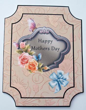 Roses & Butterflies Plaque Card - Happy Mothers Day by Dawn Jones