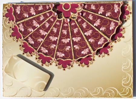 Floral Fan Envelope Card 2 by Dawn Jones
