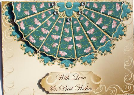 Floral Fan Envelope Card 3 by Dawn Jones