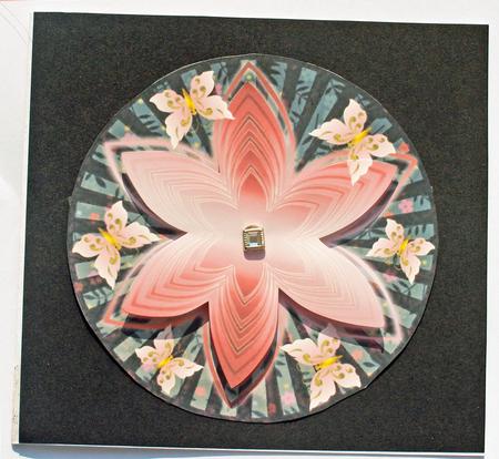 Butterflies Dancing for the Flower Large Round Topper 1 by Dawn Jones