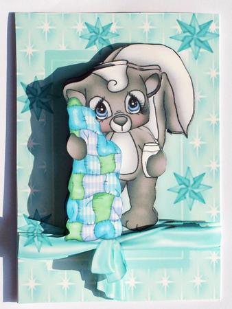 Little Sleepy Skunk in Star Frame A4 by Dawn Jones