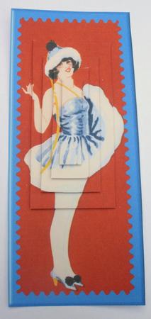 Art Deco Tally Girl Christmas Pyramid Sheet by Dawn Jones