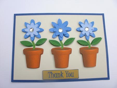 Step by Step Flower Pots (blue) by Dawn Jones