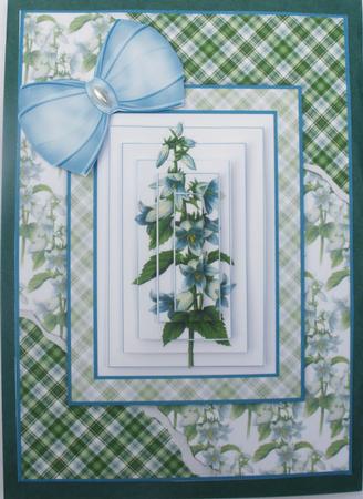 Beautiful Floral Torn Edge Effect Card Front by Dawn Jones