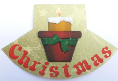 Christmas Candle Wobble Card by Dawn Jones